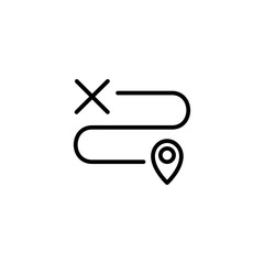 pinned location flat icon vector logo design trendy