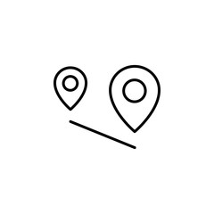 Fototapeta premium pinned location flat icon vector logo design trendy