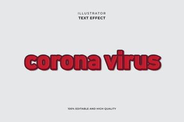 Fototapeta premium red coronavirus bold text effect premium vactor.