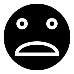 Face simple icon, vector. Flat desing