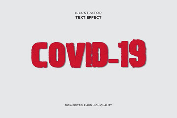 3D coronavirus text effect template.with pandemic effect text inside corona text 