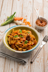 gnocchetti with red sicilian pesto