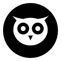 Owl simple icon. Flat desing