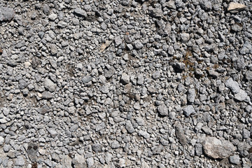 Closeup Detail of Grey Volcanic Gravel