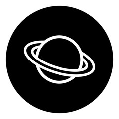 Saturn simple icon. Flat desing