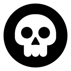 Fototapeta premium Skull simple icon. Flat desing