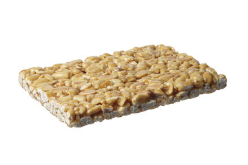 Peanut kozinaki sweet dessert on a white background