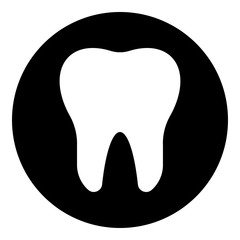 Tooth simple icon. Flat desing