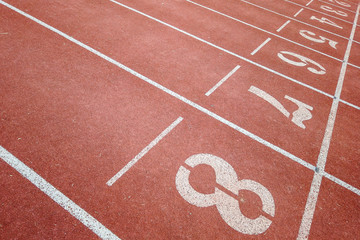Background of running track surface with track numbers