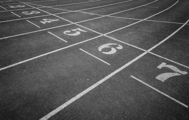 Background of running track surface with track numbers