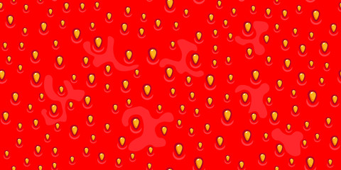 Strawberry seamless background pattern. Texture with seeds strawberry.
