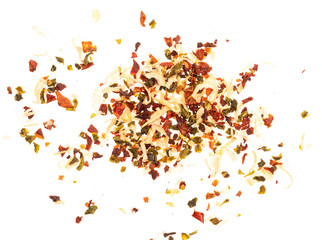 Oriental spices on a white background. Spice mix for pilaf.