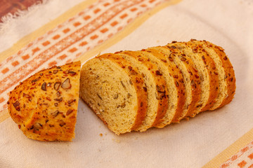 Slovenian сorn bread with seeds, minimum of calories, good for health