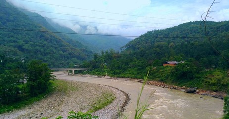 bending mountain river