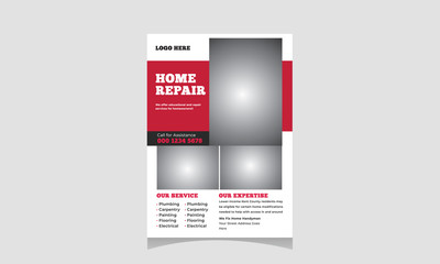 Handyman home repair flyer Template
