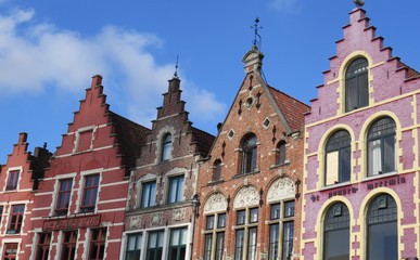 Fototapeta na wymiar houses in bruges belgium