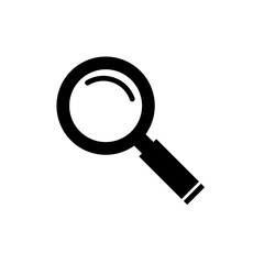 Magnifying glass icon, logo isolated on white background