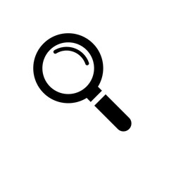 Magnifying glass icon, logo isolated on white background