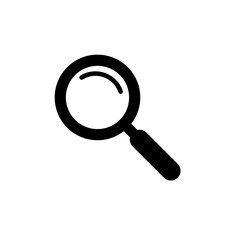 Magnifying glass icon, logo isolated on white background
