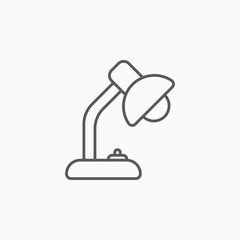 desk lamp icon, table lamp vector
