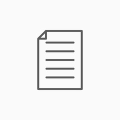document icon, file vector illustration