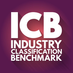 Fototapeta premium ICB - Industry Classification Benchmark acronym, technology concept background