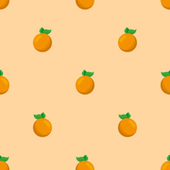 Oranges fruits seamless pattern background.