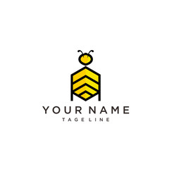 Nature Bee Honey Logo Vector graphic abstract template 