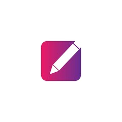 Pencil logo vector icon design