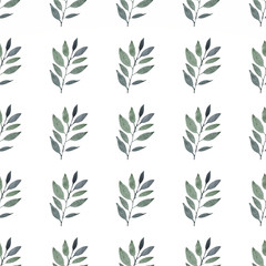 Spring seamless pattern with lily of the valley flowers.