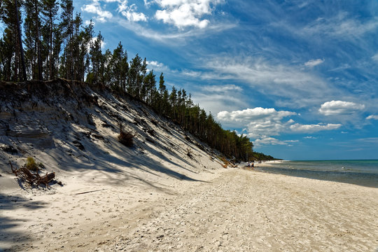 sand dunes on the beach Dębki Poland
