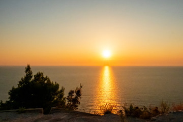 Fototapeta na wymiar Beatiful Sunset in Lefkada, Greece