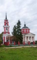 Obraz premium Church of old Manor Akhtyrka in Empire style, Sergiev Posad district, Moscow region, Russia