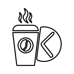 Time for a coffee break. Flat icon design.