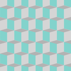 abstract colourful blue mosaic pattern cube patches background texture 2d illustration