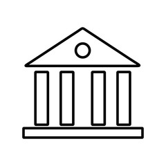 Bank icon. Financial institution sign. Flat icon design for finance concept.