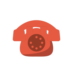 old red telephone icon vector design