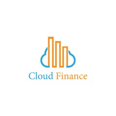 Cloud finance logo vector icon design