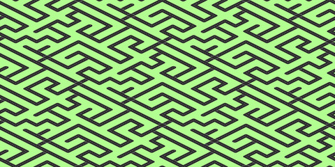 Seamless vector road pattern. Isometric view path background.