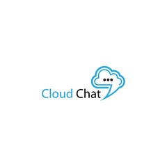 Cloud chat logo vector icon design