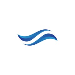 Water wave logo template vector icon design