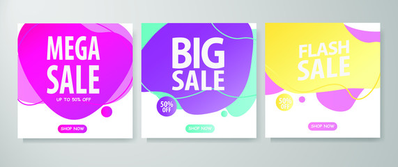 Dynamic Abstract Liquid Trendy Color Gradation Background