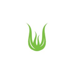 Aloe vera logo template vector icon design