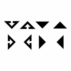 Arrows icon, Arrows Set on White Background. Arrow sign, Cursor Icon. Vector Pointers Collection. Back, Next Web Page Sign