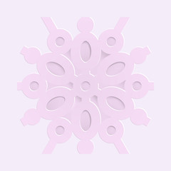 Paper cut flower ornament element