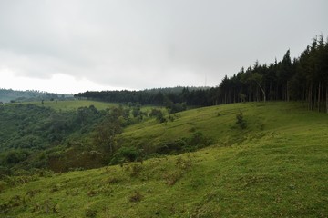Fototapeta premium Scenic mountain landscpes in rural Kenya, Aberdare Ranges