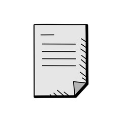 document hand drawn vector design. business icon