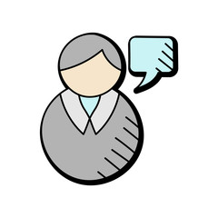 communication hand drawn vector design. business icon