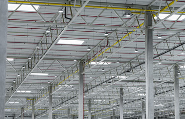Ceiling of a large industrial hall
