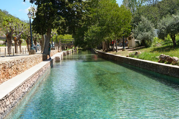 river beach in the traditional village of Alte in the backcountry of Algarve